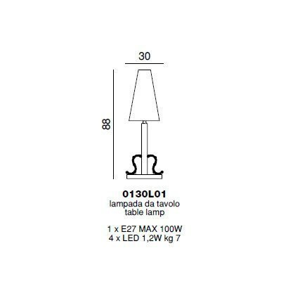 Настольная лампа Beby Golden Rose 0130L01 Light gold BB 999 SW Bronze Shade