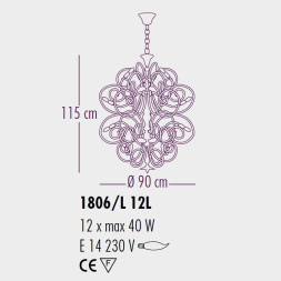 Люстра Bellart Vanity 1806/L12L 05/V01