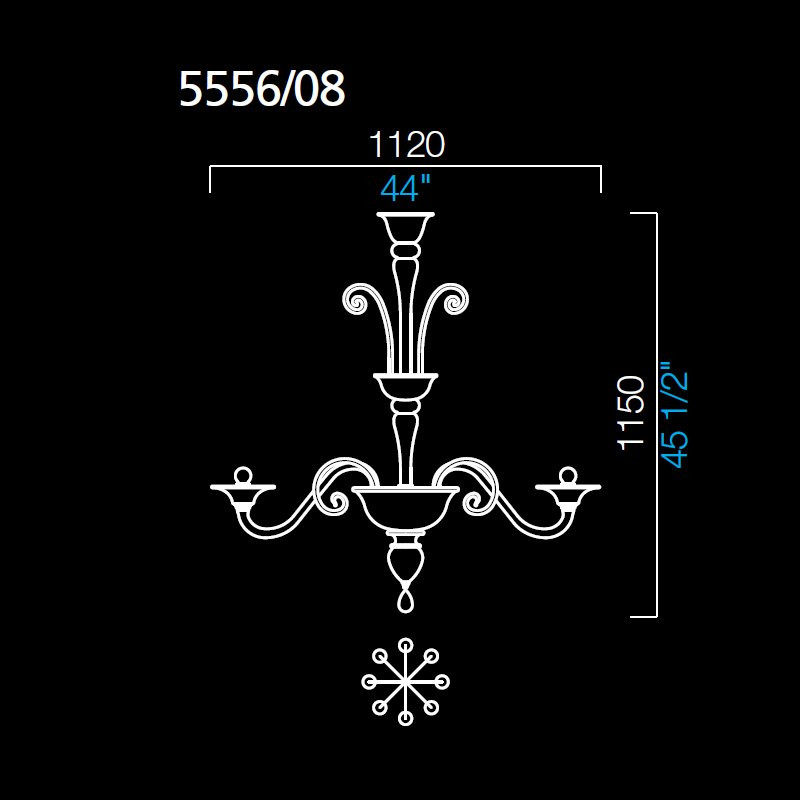 Люстра Barovier&amp;Toso Erfud 5556/08/VI