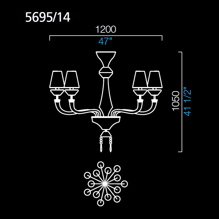 Люстра Barovier&amp;Toso President 5695/14/NN/BB