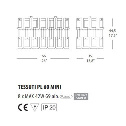 Потолочный светильник Morosini Evi Style Tessuti PL 60 MINI ES0101PL08BLAL