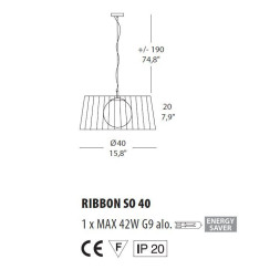 Подвесной светильник Morosini Ribbon 40SO 0483SO08MKAL