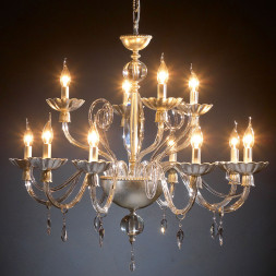 Люстра Euroluce Florentia L8+4 Silver