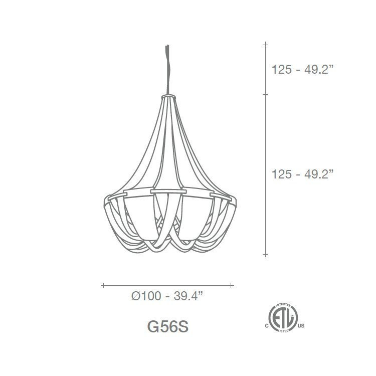 Подвесной светильник Terzani Soscik G56S H4 C8