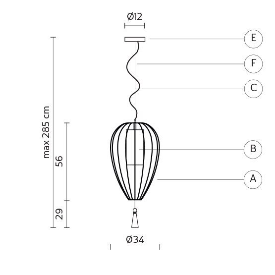 Подвесной светильник Karman Cell SE614B