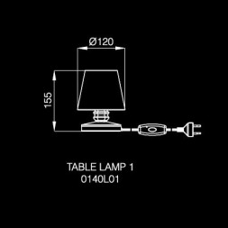 Настольная лампа Beby Platinum 0140L01 Chrome