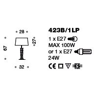 Настольная лампа IDL Bamboo 423B/1LP gold lame