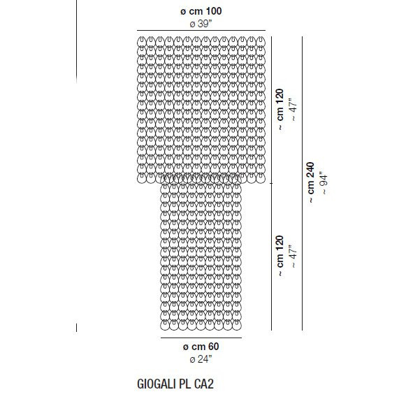 Потолочный светильник Vistosi Giogali PL CA2 E27 NE CR