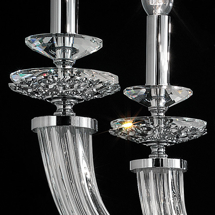 Люстра Euroluce Atalia L10 silver Clear