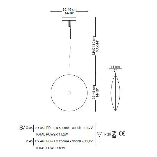 Подвесной светильник La Murrina Pallene S LED PICCOLO DD-3S