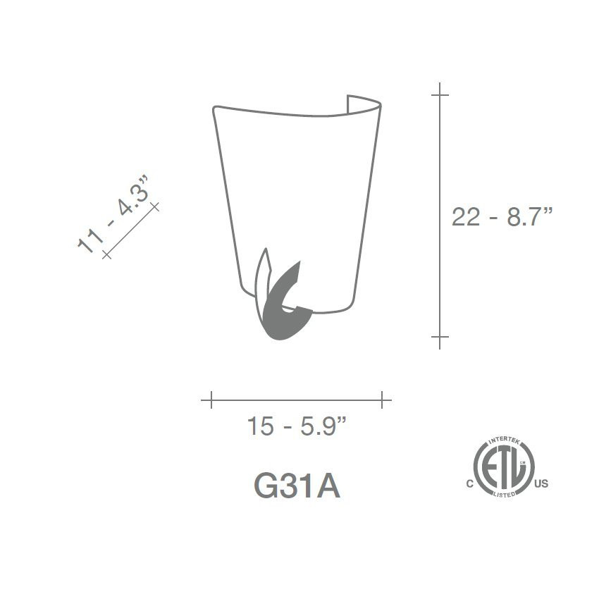 Настенный светильник Terzani Solune G31A F1 B4