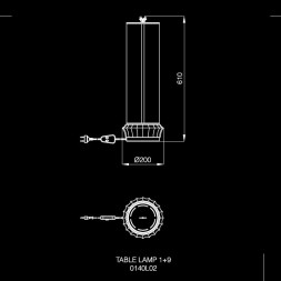 Настольная лампа Beby Platinum 0140L02 Chrome 063