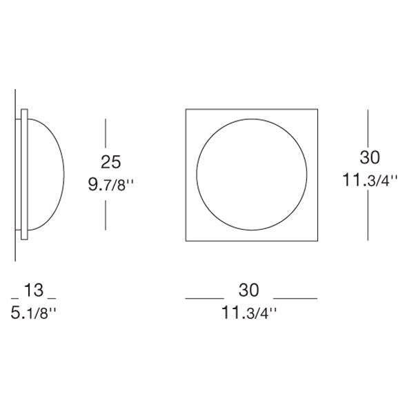 Настенно-потолочный светильник Leucos GIO 30 P-PL 0002400