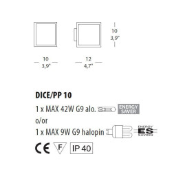 Настенно-потолочный светильник Morosini Dice PP10 0360PP08BLAL