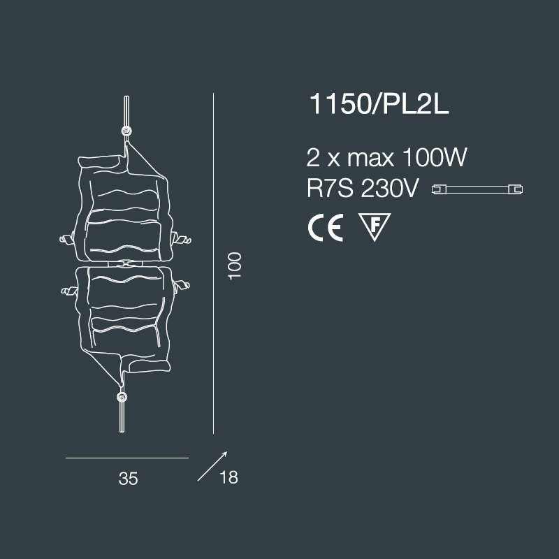 Потолочный светильник Bellart Poeme 1150/PL2L 08/V01