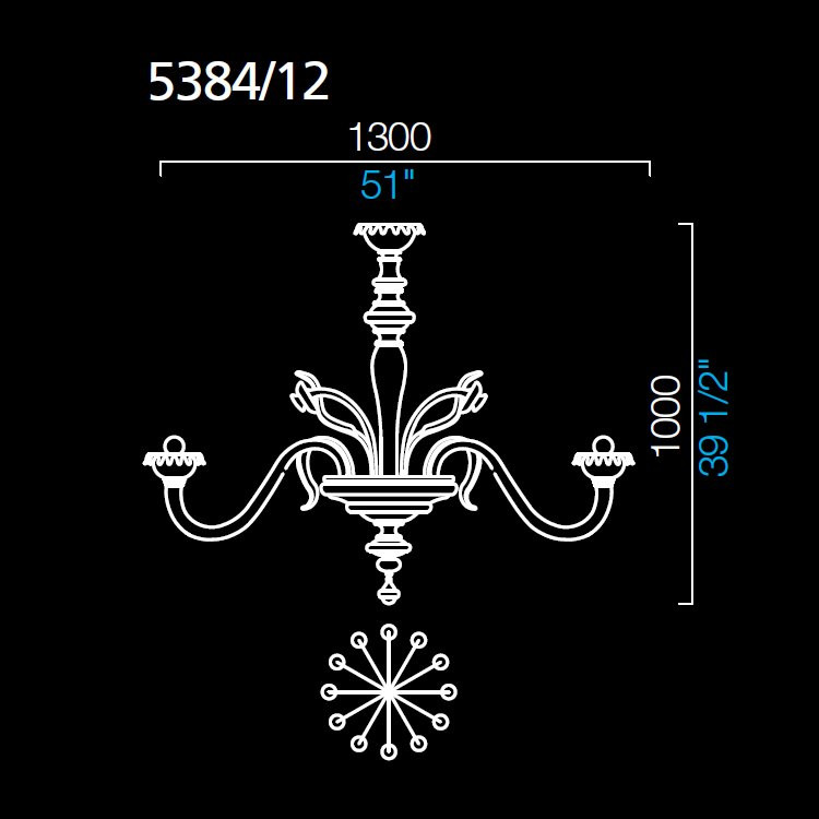 Люстра Barovier&amp;Toso Agadir 5384/12/DO