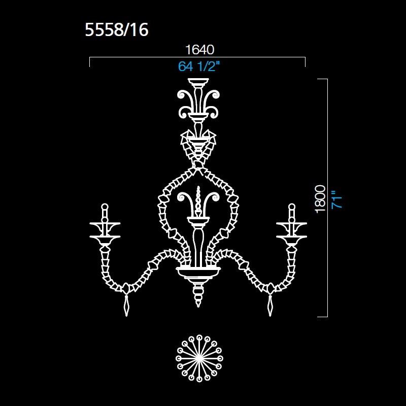 Люстра Barovier&amp;Toso San Giorgio 5558/16/VL