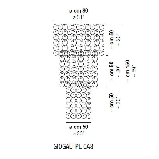 Потолочный светильник Vistosi Giogali PL CA3 E27 CR/TR CR