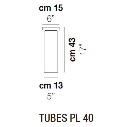 Потолочный светильник Vistosi Tubes PL 40 E27 FU NI
