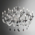 Люстра Euroluce Atalia L12+6 silver Fume