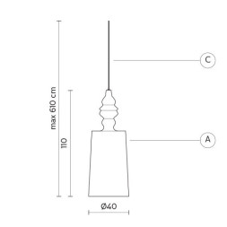 Уличный подвесной светильник Karman Alibabig SE617V-EXT