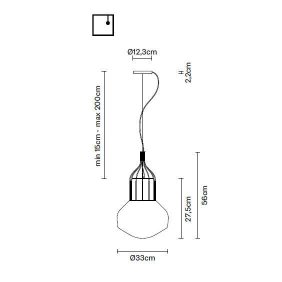 Подвесной светильник Fabbian Aerostat F27 A11 19