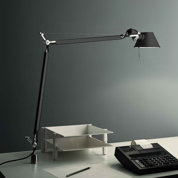 Настольная лампа Artemide Tolomeo midi halo black A004430 + A004200
