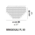 Потолочный светильник Vistosi MINIGIOGALI PL 80 E27 CR/TR CR