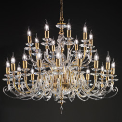 Люстра Euroluce Alicante L16+8 gold Clear
