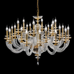 Люстра Euroluce Atalia L12+6+6 gold Clear