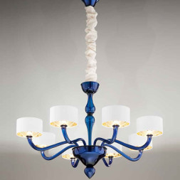 Люстра Renzo Del Ventisette Contemporary L 14552/8 CP DEC. MURANO BLU AVIO + 0Z