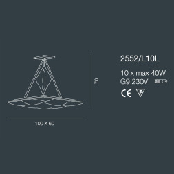 Потолочный светильник Bellart Alaska 2552/L10L 04/V01-V05