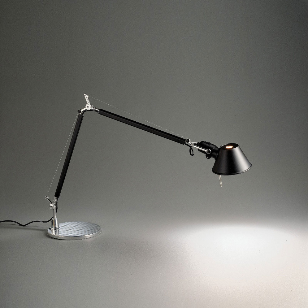 Настольная лампа Artemide Tolomeo midi halo black A004430 + A004030