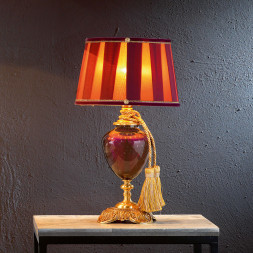 Настольная лампа Euroluce Luigi XV LP1 gold Amethyst