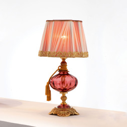 Настольная лампа Euroluce Teseo LP1 gold Antique rose
