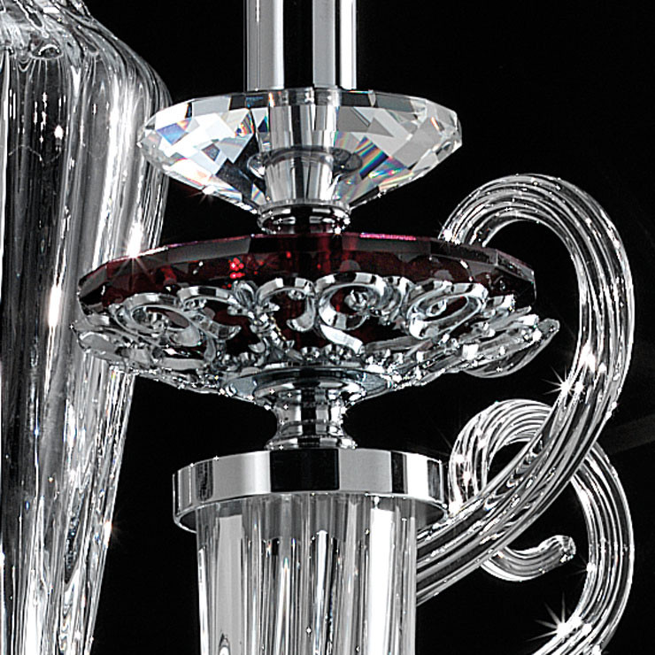 Люстра Euroluce Atalia L8 silver Amethyst