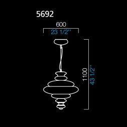 Подвесной светильник Barovier&amp;Toso Pigale 5692/BC