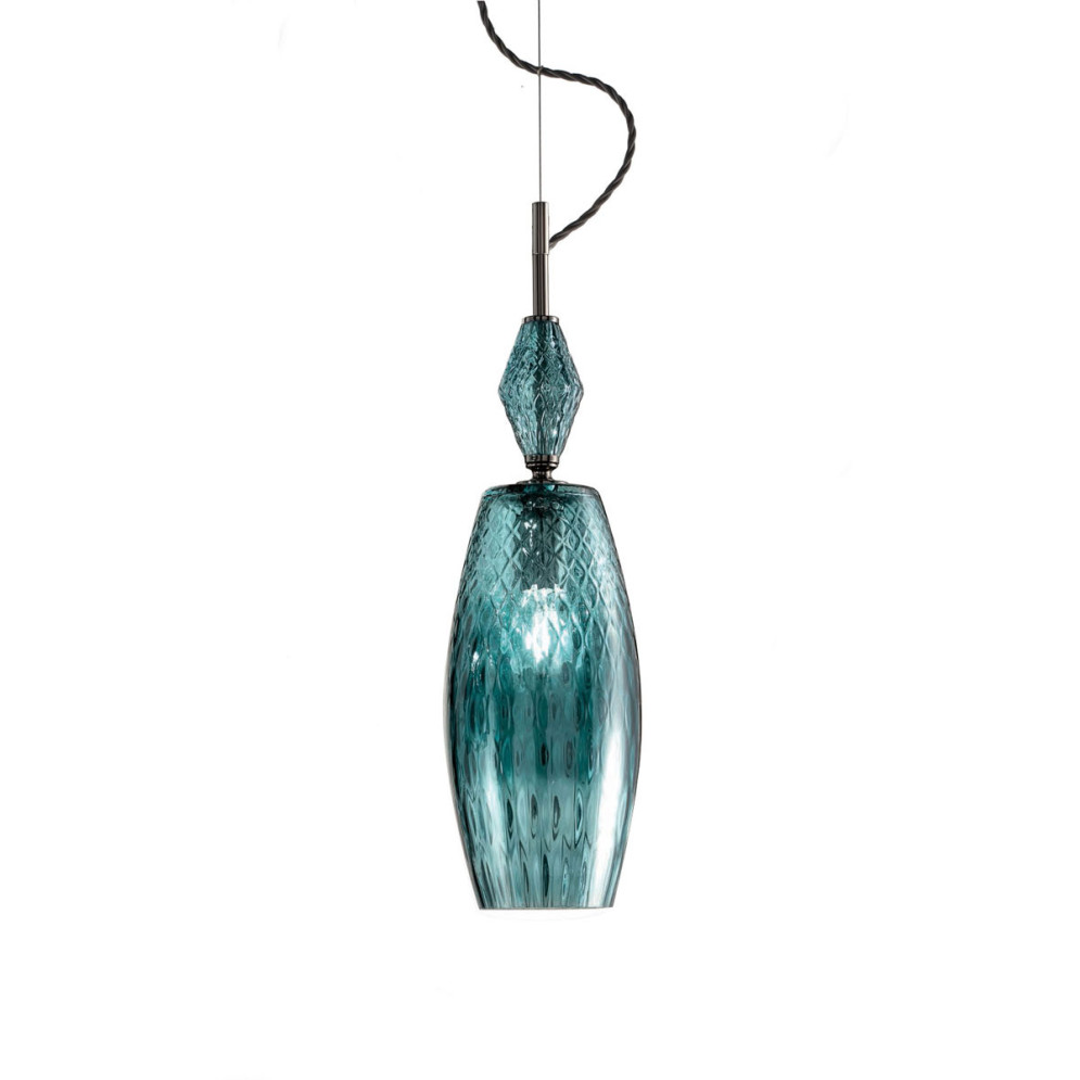 Подвесной светильник Euroluce Mood Rebel S1 nichel teal blu