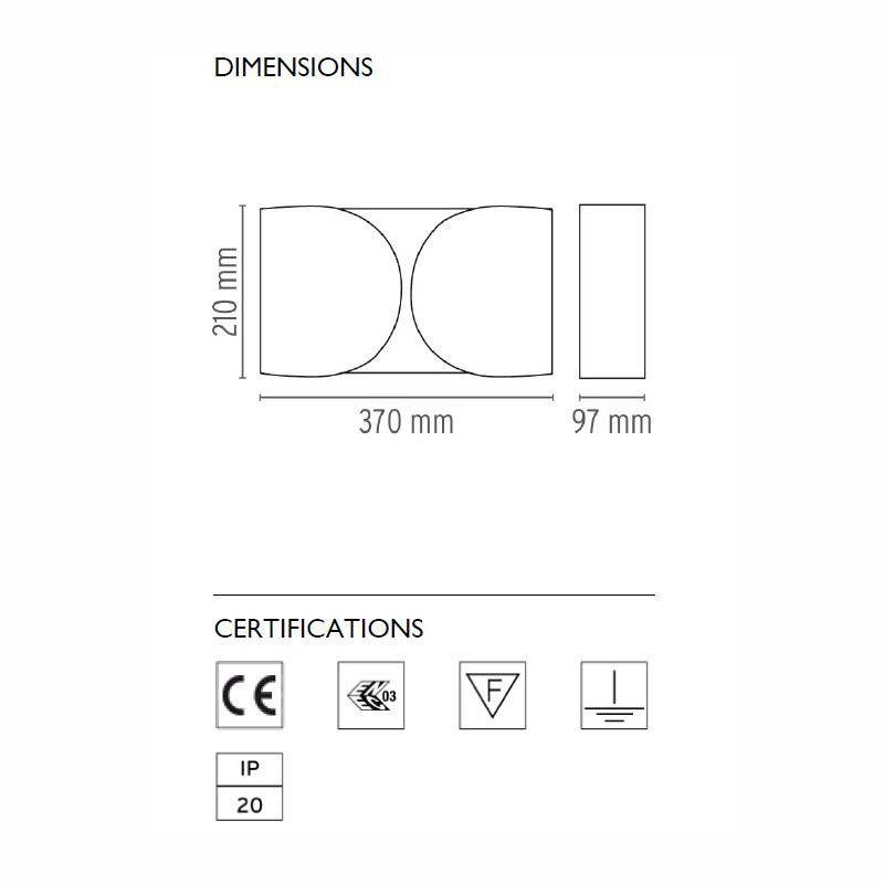 Настенный светильник Flos Foglio Shiny black F2400030