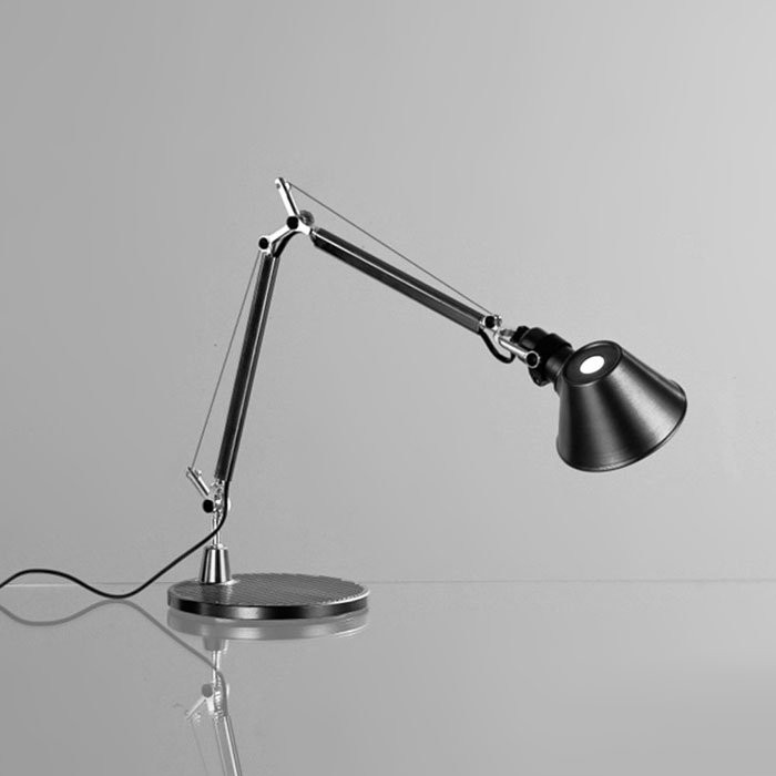 Настольная лампа Artemide Tolomeo midi halo black A004430 + A005330