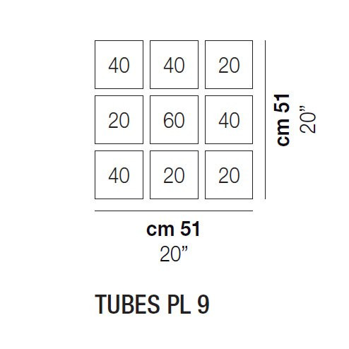 Потолочный светильник Vistosi Tubes PL 9 E27 BC NI