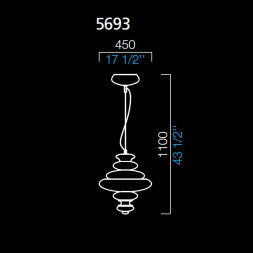 Подвесной светильник Barovier&amp;Toso Pigale 5693/BC