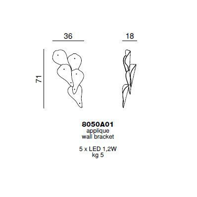 Настенный светильник Beby Group Hyride 8050A01 Light gold Sapphire
