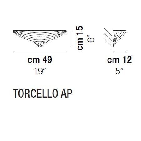Настенный светильник Vistosi Torcello AP ALO CR/GA OR