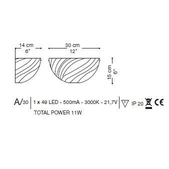 Настенный светильник La Murrina Ganimede A LED 30 DD-3S