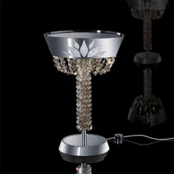 Настольная лампа Beby Velvet 0150L01 Chrome Swarovski Almond