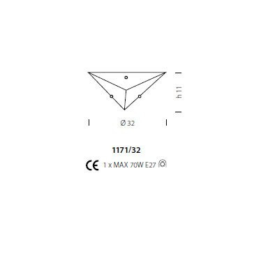 Настенно-потолочный светильник Sylcom Memmo 1171/32 D ORO