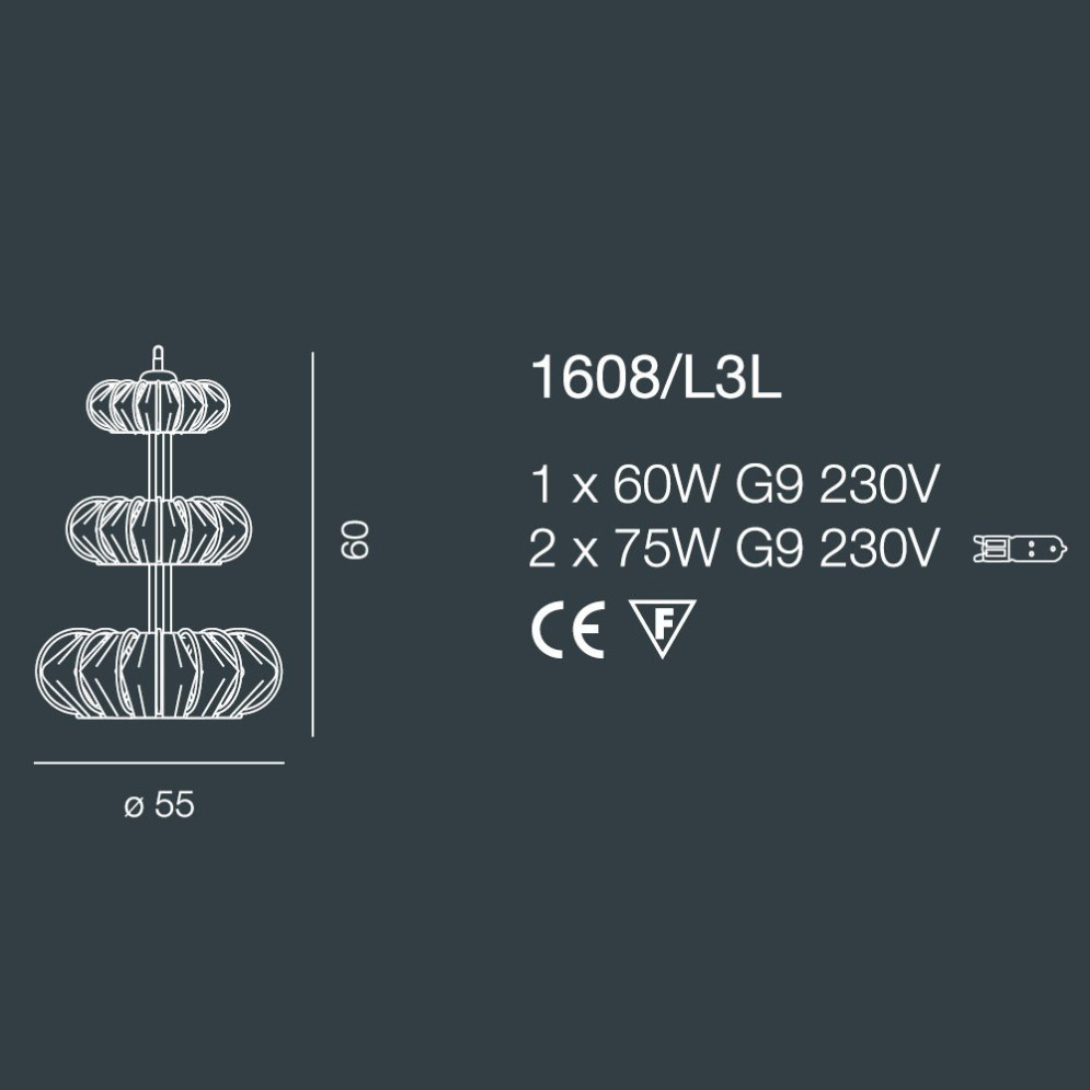 Подвесной светильник Bellart Moon 1608/L3L 05/P06