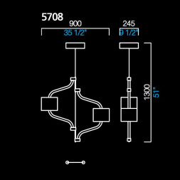 Подвесной светильник Barovier&amp;Toso Hastings 5708/CC/BB