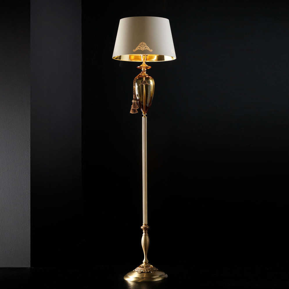 Торшер Euroluce Altea PT1 gold Amber